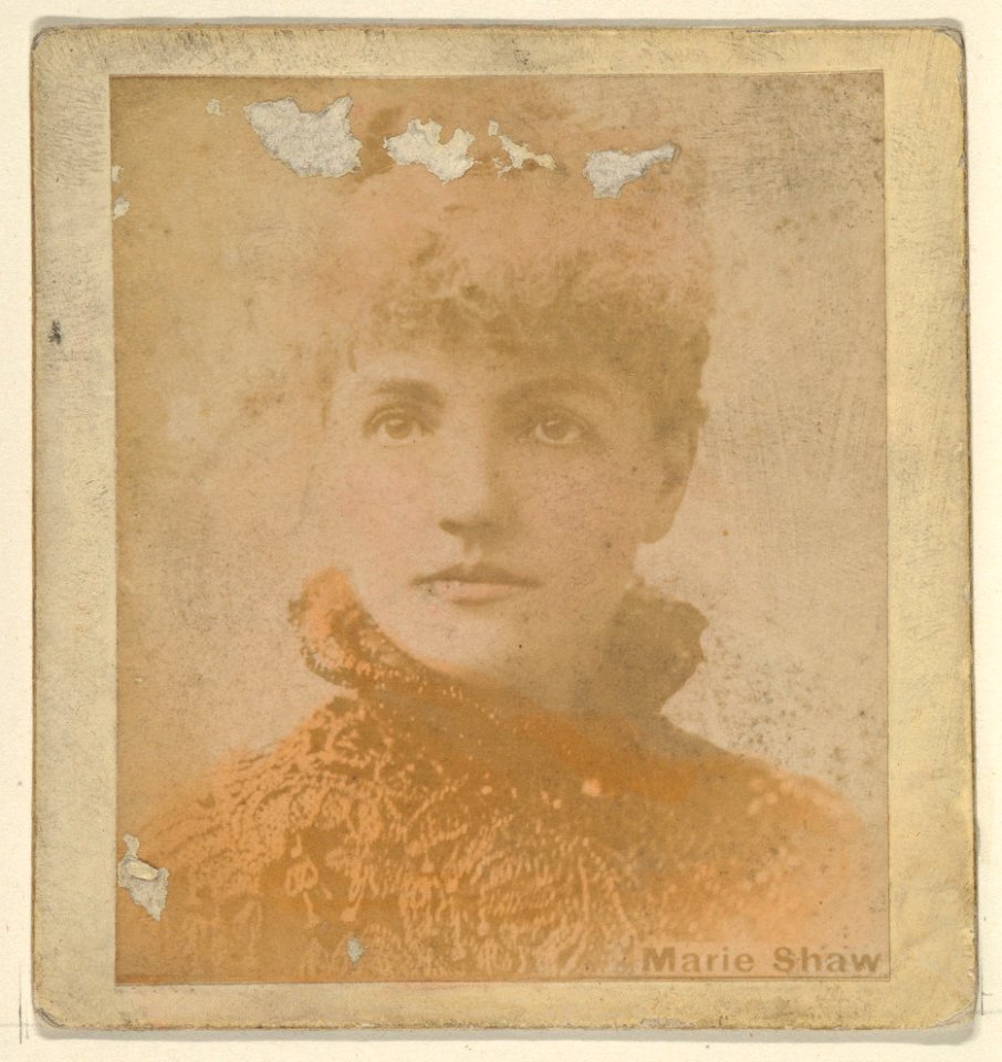 Marie Shaw, from the Actresses series (N246), Type 2, issued by Kinney Brothers to promote Sporting Extra Cigarettes MET DP860091