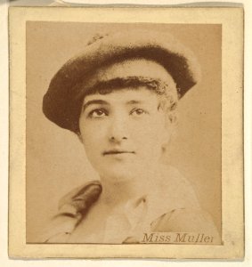 Miss Muller, from the Actresses series (N246), Type 2, issued by Kinney Brothers to promote Sporting Extra Cigarettes MET DP860111