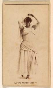 Miss Mortimer, from the Actresses series (N245) issued by Kinney Brothers to promote Sweet Caporal Cigarettes MET DP859175