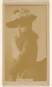 Miss Millet, from the Actresses series (N245) issued by Kinney Brothers to promote Sweet Caporal Cigarettes MET DP859132
