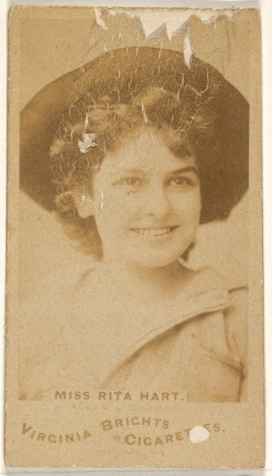 Miss Rita Hart, from the Actors and Actresses series (N45, Type 1) for Virginia Brights Cigarettes MET DP830461