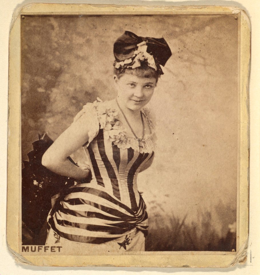 Miss Muffet, from the Actresses series (N246), Type 2, issued by Kinney Brothers to promote Sporting Extra Cigarettes MET DP860078