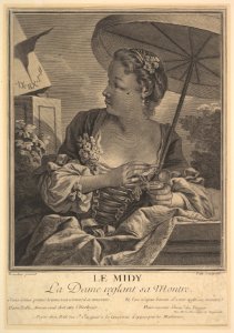 Midday. A Lady Setting Her Watch MET DP826301