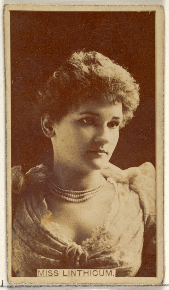 Miss Linthicum, from the Actors and Actresses series (N45, Type 8) for Virginia Brights Cigarettes MET DP831560