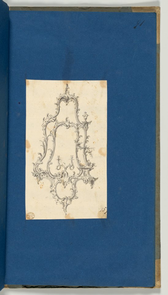 Mirror with Sconces, in Chippendale Drawings, Vol. I MET DP-14278-076