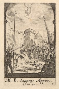 Martyrdom of Saint John the Evangelist, from the series 'The little apostles' (Les petits apôtres) MET DP833431