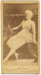 Marie Janson, Erminie Co., from the Actors and Actresses series (N45, Type 1) for Virginia Brights Cigarettes MET DP829583