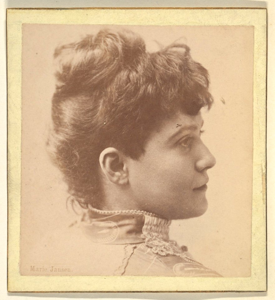 Marie Jansen, from the Actresses series (N246), Type 2, issued by Kinney Brothers to promote Sporting Extra Cigarettes MET DP860107