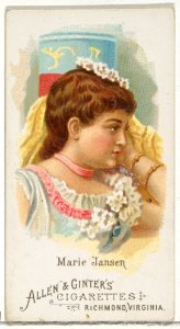 Marie Jansen, from World's Beauties, Series 1 (N26) for Allen & Ginter Cigarettes MET DP838100