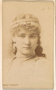 Marie Prescott, from the Actresses series (N246), Type 1, issued by Kinney Brothers to promote Sporting Extra Cigarettes MET DP860015