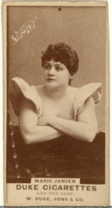 Marie Jansen, from the Actors and Actresses series (N145-7) issued by Duke Sons & Co. to promote Duke Cigarettes MET DP840436