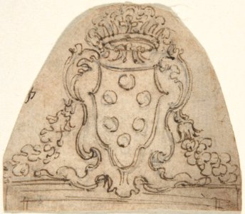 Medici Coat of Arms on top of a Window of Door Frame MET DP809600