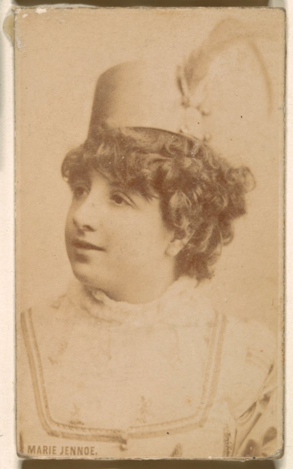 Marie Jennoe, from the Actresses series (N246), Type 1, issued by Kinney Brothers to promote Sporting Extra Cigarettes MET DP860001