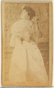 Marie Halton, from the Actors and Actresses series (N45, Type 8) for Virginia Brights Cigarettes MET DP831496