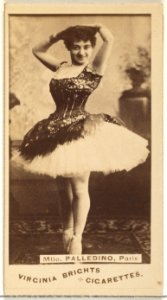 Mlle. Palledino, Paris, from the Actors and Actresses series (N45, Type 1) for Virginia Brights Cigarettes MET DP829897