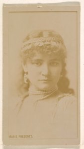 Marie Prescott, from the Actresses series (N245) issued by Kinney Brothers to promote Sweet Caporal Cigarettes MET DP859334