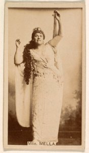 Mlle. Mella, from the Actresses series (N245) issued by Kinney Brothers to promote Sweet Caporal Cigarettes MET DP859105
