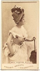 Mlle. Pertin, Paris, from the Actors and Actresses series (N45, Type 1) for Virginia Brights Cigarettes MET DP829851