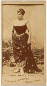 Mlle. Mazze, Paris, from the Actors and Actresses series (N45, Type 1) for Virginia Brights Cigarettes MET DP830485