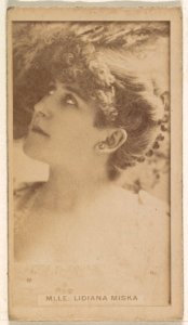 Mlle. Lidiana Miska, from the Actresses series (N245) issued by Kinney Brothers to promote Sweet Caporal Cigarettes MET DP859137