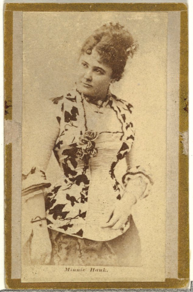 Minnie Hauk, from the Actresses and Celebrities series (N60, Type 2) promoting Little Beauties Cigarettes for Allen & Ginter brand tobacco products MET DP839474