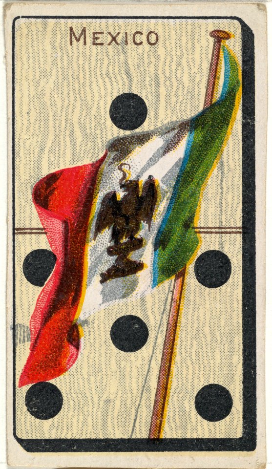 Mexico, from the National Flag on Domino series (T177) issued by Kinney Brothers to promote Sweet Caporal Cigarettes MET DP842635