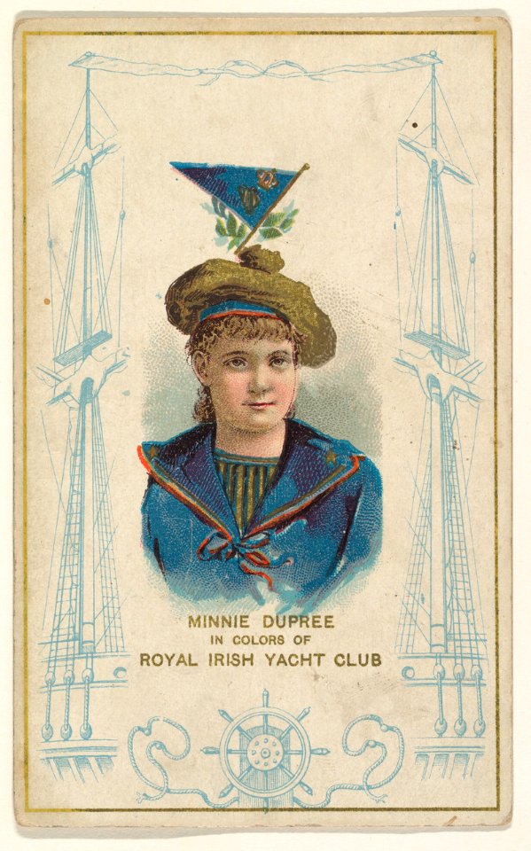 Minnie Dupree in Colors of the Royal Irish Yacht Club, from the Yacht Colors of the World series (N140) issued by Duke Sons & Co. to promote Honest Long Cut Tobacco MET DP865785