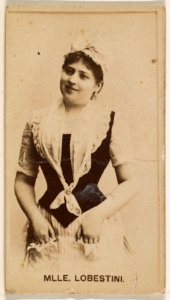 Mlle. Lobestini, from the Actresses series (N245) issued by Kinney Brothers to promote Sweet Caporal Cigarettes MET DP859004