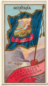 Montana, from Flags of the States and Territories (N11) for Allen & Ginter Cigarettes Brands MET DP834555