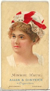 Minnie Hauk, from World's Beauties, Series 2 (N27) for Allen & Ginter Cigarettes MET DP838189