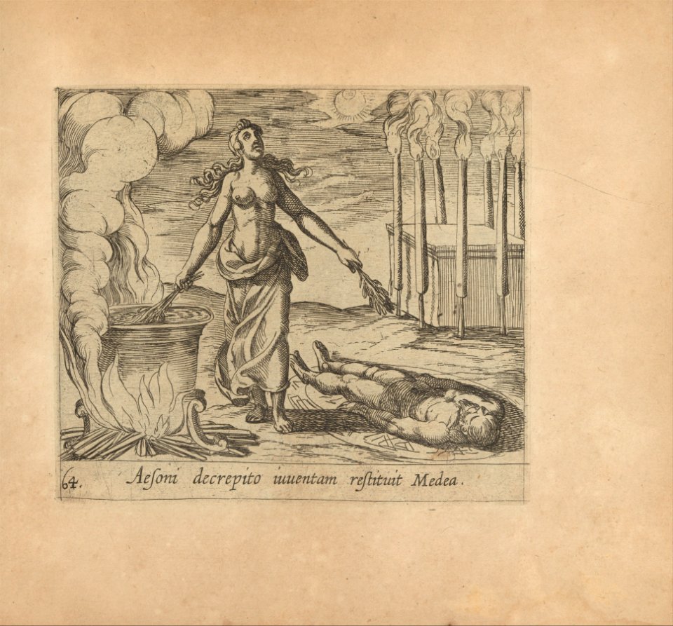 Medea Restoring Aeson's Youth (Aesoni decerptio iuventam restituit Medea), from The Metamorphoses of Ovid (Metamorphosean Sive Transformationum), plate 64 MET DP267520