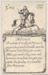 Meroüée - Prudent et vaillant..., from 'Game of the Kings of France' (Jeu des Rois de France) MET DP831120