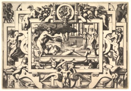 Medea pours magical potion over Jason's body- from Histoire de Jason et de la conquête de la toison d'or MET DP829670