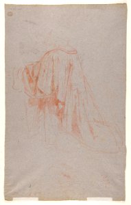 Monk (lower register); verso- Drapery Study for a Bishop (lower register); (studies for wall paintings in the Chapel of Saint Remi, Sainte-Clotilde, Paris, 1858) MET DP812065