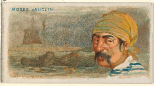 Moise Vauquelin, Vauquelin Slipping Away, from the Pirates of the Spanish Main series (N19) for Allen & Ginter Cigarettes MET DP835046
