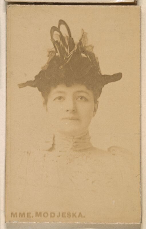 Mme. Modjeska, from the Actresses series (N246), Type 1, issued by Kinney Brothers to promote Sporting Extra Cigarettes MET DP860011