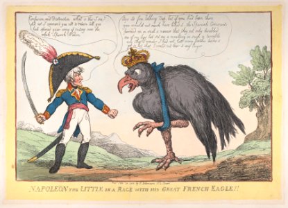 Napoleon The Little in a Rage with His Great French Eagle!! MET DP881735. Free illustration for personal and commercial use.