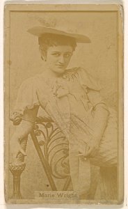 Marie Wright, from the Actresses series (N245) issued by Kinney Brothers to promote Sweet Caporal Cigarettes MET DP859920
