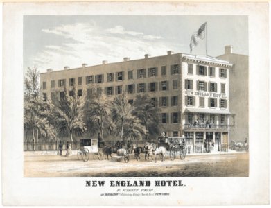 New England Hotel, Broadway, Adjoining Trinity Church Yard, New York MET DP860136