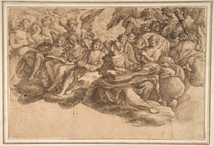 Music-Making Angels Seated on Clouds MET DP809181