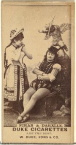 Niran & Darelle, from the Actors and Actresses series (N145-7) issued by Duke Sons & Co. to promote Duke Cigarettes MET DP840475