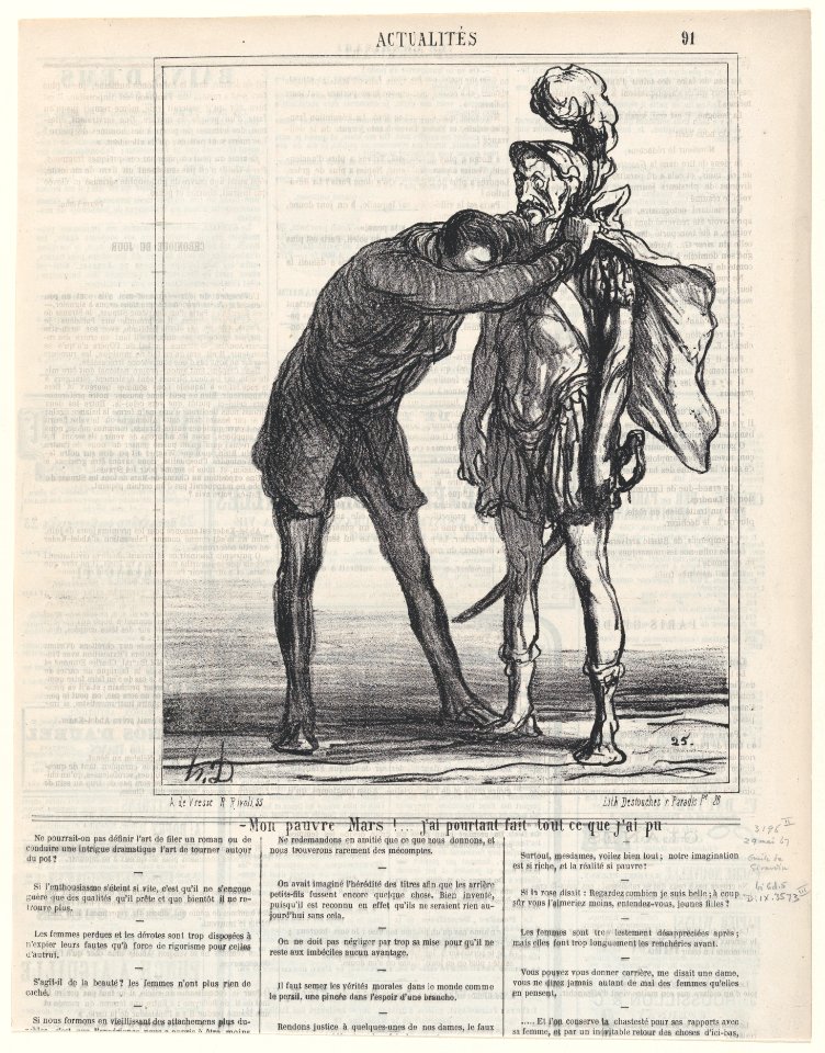 My poor Mars! I did all that I could!, from 'News of the day,' published in Le Charivari, May 29, 1867 MET DP877600