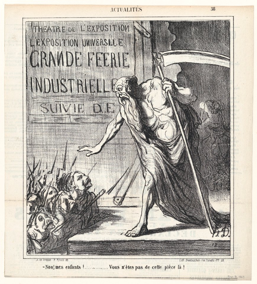 No my children... you are not part of this play here!, from 'News of the day,' published in Le Charivari, March 8, 1867 MET DP877612