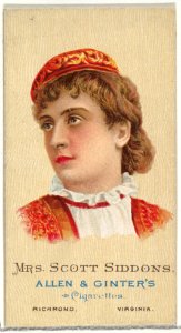 Mrs. Scott Siddons, from World's Beauties, Series 2 (N27) for Allen & Ginter Cigarettes MET DP838145