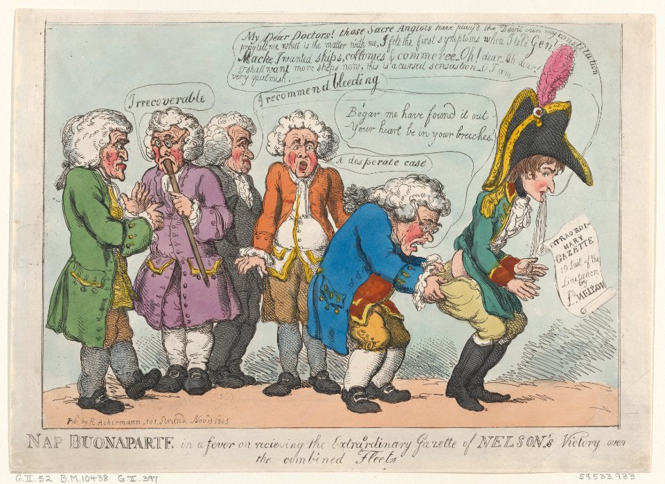 Nap Buonaparte in a Fever on Receiving the Extraordinary Gazette of Nelson's Victory Over the Combined Fleets MET DP873766