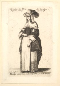 Mulier primaria Antuerpiensis, in ornatus domestica (Gentlewoman of Antwerp in domestic adornment) MET DP823791