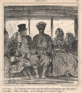 N'est-il pas vrai, brave turco, que vous préférez les Françaises aux Africaines?..., from Les Actualités, published in Le Charivari, August 31, 1859 MET DP876768