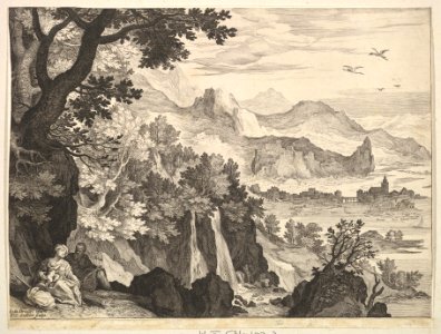 Mountainous Landscape with the Rest on the Flight into Egypt MET DP825798