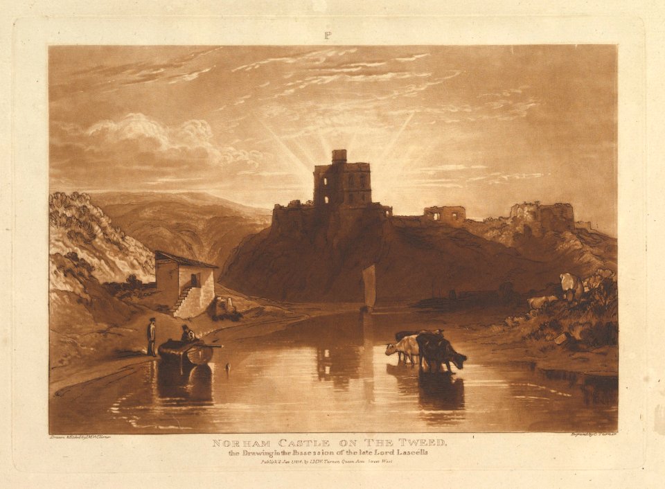 Norham Castle on the Tweed (Liber Studiorum, part XII, plate 57) MET DP821491