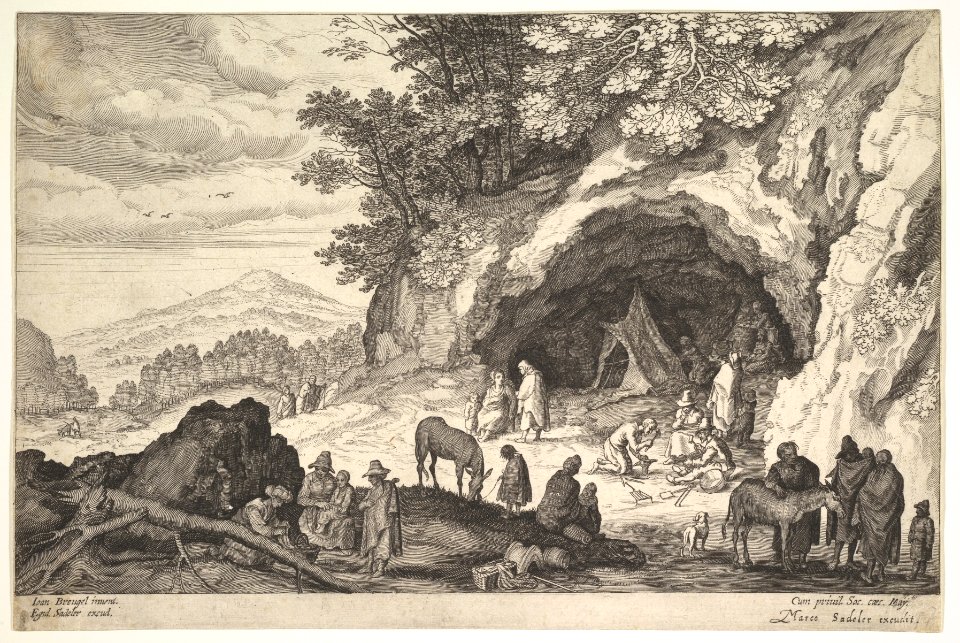 Mountainous Landscape with a Group of Gypsies MET DP828130